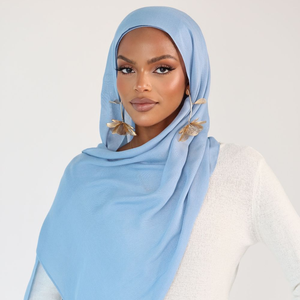 Wholesale Premium <b>Modal</b> <b>Hijab</b> Shawl Fashionable Stretchy Scarf Rhinestone Muslim Women Traditional Color Blocking Multifunction - Product Image 1