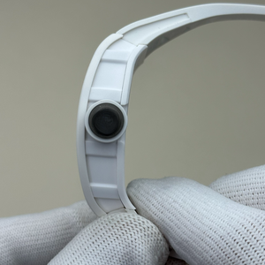 Orologi di lusso da uomo 055 Style Bubba Watson con lunetta in titanio grigio <span class=keywords><strong>TiC</strong></span> e cinturino in gomma bianca, orologio da polso meccanico manuale - Product Image 4