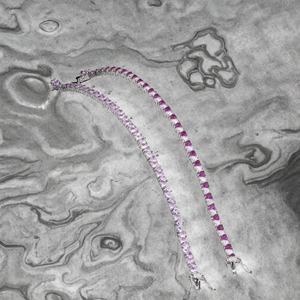 Bracelet Hip Hop en Argent Sterling Plaqué Or avec Moissanite en Forme de Cœur Rose, Certificat GRA, Haute Qualité, Vente en Gros de Bijoux Trueya - Product Image 3