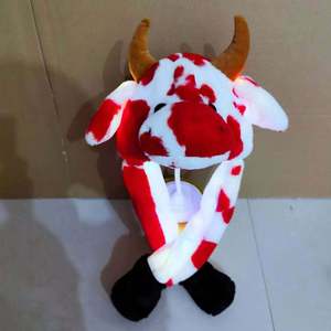 Vaca unicornio <span class=keywords><strong>Orejas</strong></span> <span class=keywords><strong>de</strong></span> conejo sombrero movimiento <span class=keywords><strong>Pikachu</strong></span> conejo suave saltar gorra divertido juguete niñas dibujos animados Kawaii sombrero <span class=keywords><strong>de</strong></span> peluche juguetes para chico adulto - Product Image 6