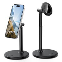 Support magnétique pour téléphone Lamicall STDP10 pour bureau, support réglable en hauteur et en angle, maintien magnétique puissant, base lestée pour smartphone