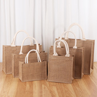 Sac fourre-tout en lin et jute personnalisé style pliant pour demoiselle d'honneur enterrement de vie de jeune fille