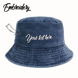 Casquette de pêcheur personnalisée brodée pour couple, chapeaux en coton assortis pour hommes et femmes, couvre-chef décontracté réglable pour tous les jours - Product Image 6