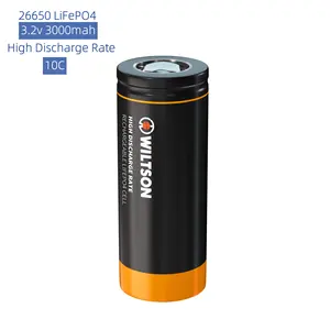 最佳质量lifepo4 ifr 26650 3000毫安时3.0Ah锂电池lfp圆柱形电池LiFePO4 26650 10c a123 26650高放电