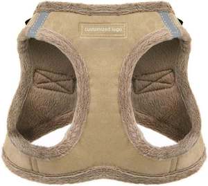 High Quality Luxury Custom Vegan Fleece <strong>Harness</strong> Dog Collar Leash Set PET Vest Bundles <strong>Rabbit</strong> Fur Dog <strong>Harness</strong> With Quick Release - Product Image 1