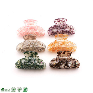 CANYUAN INS Style 8,8 cm Cherry Pink Half-Moon Shaped Acetate PVC <span class=keywords><strong>Hair</strong></span> Claws Cute Ladies Back of the Head <span class=keywords><strong>Claw</strong></span> Clips personalizados - Product Image 1