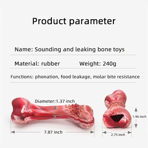 2025 Tùy Chỉnh Tương Tác <span class=keywords><strong>Squeaky</strong></span> Nhai Câu Đố Con Chó Đồ Chơi Cổ Điển Dễ Thương Thiết Kế Với Logo OEM Thịt Màu Cao Su Xương - Product Image 2
