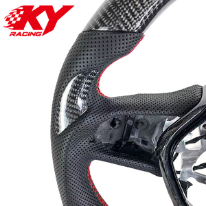 Accesorios interiores para automóviles, volante deportivo personalizado de fibra de carbono y cuero negro, adecuado para Infiniti Q50 Q50s Q60 - Product Image 2