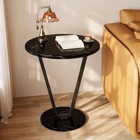Mesa de Centro Moderna y Compacta para Sala de Estar y Balcón Fácil de Limpiar Material de Tablero de Densidad