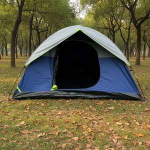 Equipo de Campamento al Aire Libre, Carpa de Dos Pisos con Una Habitación para las Cuatro Estaciones, Tela Recubierta de Negro 210T, Impermeable, Portátil y Multifuncional - Product Image 4