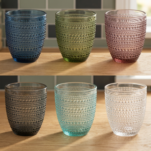 Set di 6 Bicchieri d'Acqua in Vetro da 325ml Galileo Mark, Fatti a Mano a Roma, Design Romano Elegante, Lavabili in Lavastoviglie, Adatti al Microonde, Perfetti per Feste - Product Image 3