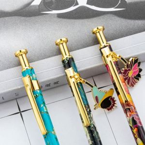 Wholesale 1.0Mm <b>Retractable</b> Heat-Transfer Pattern Ballpoint Hotel Conference Advertising Gift Multi-Color Metal <b>Pens</b> - Product Image 2