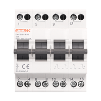 Interrupteur de transfert manuel double alimentation ETEK sur rail DIN, disjoncteur à interverrouillage CA 50/60Hz blanc, livraison rapide 1-0-2 230V 4P 16-63A