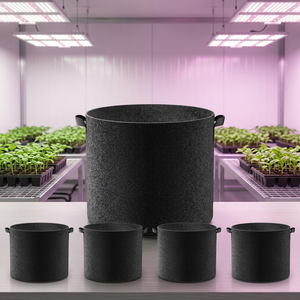 Sacs <span class=keywords><strong>de</strong></span> culture <span class=keywords><strong>de</strong></span> 5 gallons, lot <span class=keywords><strong>de</strong></span> 4, sacs à plantes en tissu non tissé résistants, pots <span class=keywords><strong>de</strong></span> culture respirants avec poignées - Product Image 5