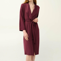 Vente flash de Noël, peignoir doux pour femmes avec col rabattu, peignoir en modal doux et confortable pour un cadeau de vacances
