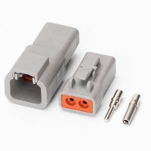 Deutsch DTP konektör kiti DTP04-2P 2 pinli konnektör boyutu ile 12 damgalı katı İletişim 14-12AWG kamyon tarım deniz - Product Image 4