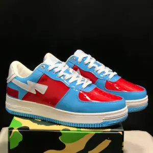 Sneakers de luxe unisexes BAPEES, lacets, antidérapantes, légères, respirantes, toutes saisons, chaussures de marche au design tendance - Product Image 1