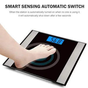 Electronic 180kg Step On Technology Balanza Bathroom Smart Digital Body Fat Weight Composition Analyzer Scales With APP