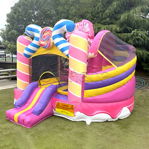 Castillo Inflable de Grado Comercial, Venta al por Mayor de Fábrica, Diseño de Princesa de Caramelo, Arcoíris, Brincolín, Casa de Brinco con Tobogán - Product Image 5