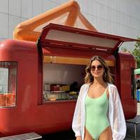 Remorques alimentaires personnalisées, équipées d'une cuisine complète et de services de boissons, camions de restauration entièrement équipés.