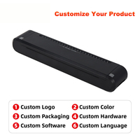 Imprimante portable sans fil Yaomatec P8007, mini imprimante USB, format A4, pour documents, fichiers PDF, données, papier