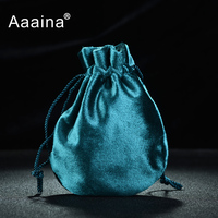 Sac à cordon personnalisé imprimé, sac d'emballage pour bijoux en velours promotionnel, pochette cadeau en satin de luxe, sac en velours
