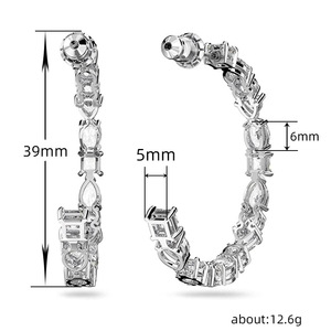 Orecchini a Cerchio a Forma di C per Donne, Accessori per Orecchie Geometrici per Uso Quotidiano - Product Image 3
