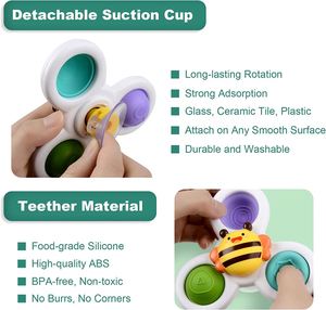 Set de Regalo para Recién Nacidos, Juguetes de Baño para Bebés, Juguete Sensorial con Ventosa - Product Image 3