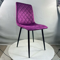 Chaise de salle à manger en velours de luxe nordique vert bleu chaises de salle à manger en tissu de velours rembourré pour table de salle à manger