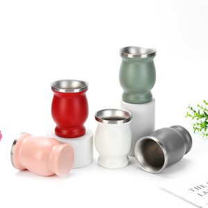 Argentina Mate tazza di tè 8oz in acciaio inox doppia parete Yerba Mate tazza di zucca con Bombilla - Product Image 1
