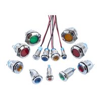 Indicateurs LED à montage sur circuit imprimé, petits, ronds, 5V 12V, rouge, vert, jaune, clignotants, à stroboscope lent, polarité inversée, indicateurs universels