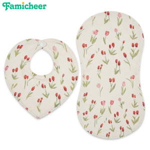 Lot de 2 bavoirs pour bébé, doux, absorbants, 100% coton, respirants, pour nourrissons, lingettes anti-régurgitation, serviettes à salive, bavoirs d'alimentation pour nouveau-nés et tout-petits - Product Image 1