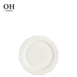 Diskon besar gaya sederhana putih murni ramah lingkungan tulang China piring pengisi daya rumah dapur perlengkapan makan untuk acara pernikahan persewaan - Product Image 5