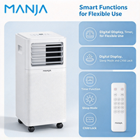 Climatiseur mobile 7000 BTU à économie d'énergie avec télécommande, 9000 BTU, 0,75 tonne, 1P, portable avec roulettes, déflecteur de vent quadridirectionnel