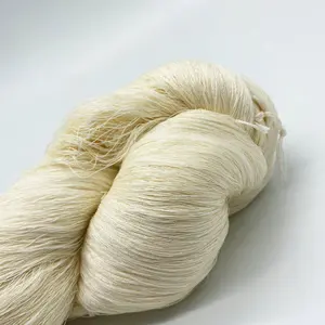 33/37D Raw white tussah silk yarn for knitting silk sweater and sarre