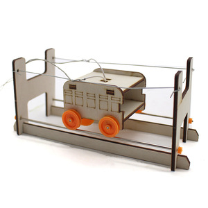 Kit de modelo de tranvía de madera, juguete educativo STEM de montaje manual para niños de 7 a 9 años, aprendizaje de ciencia e ingeniería - Product Image 1