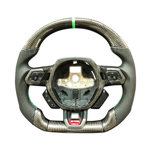 Volant en cuir perforé personnalisé en fibre de carbone adapté pour <span class=keywords><strong>Lamborghini</strong></span> Huracan LP610-4 volant <span class=keywords><strong>Aventador</strong></span> Urus - Product Image 1