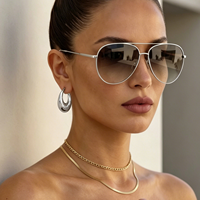 Boucles d'oreilles créoles tendance en forme de goutte pour femme, en acier inoxydable, or et argent, haute qualité, étanches, résistantes au ternissement, fabriquées en Chine, modèle
