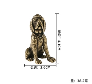 Artesanía <span class=keywords><strong>Labrador</strong></span> perro latón adornos escritorio cobre sólido Zodiaco perro estatua - Product Image 5