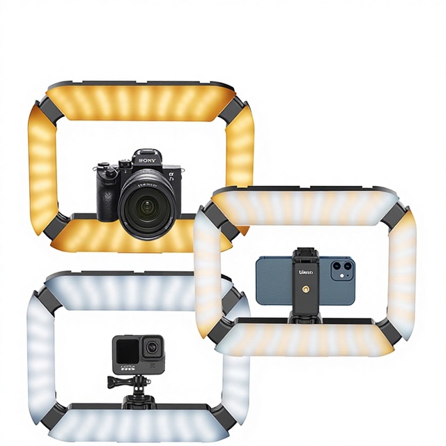 Fill Studio Light Phone Camera Ulanzi U-200 Camera Ring Light Video Rig 2700k- 8500k Handheld Camera Led Light Video Record Vlog