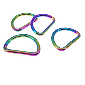 Venta al por mayor Metal 1 pulgada Arco Iris D medio anillo <span class=keywords><strong>Dee</strong></span> hebilla para bolso de mano - Product Image 3