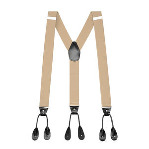 Correas de pantalón en forma de Y Cinturón <span class=keywords><strong>Clip</strong></span> ajustable Botón oculto <span class=keywords><strong>Tirantes</strong></span> de cuero <span class=keywords><strong>para</strong></span> fiesta de boda - Product Image 6