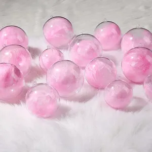 Enfeite ocos acrílico transparente personalizado bolas de plástico transparente