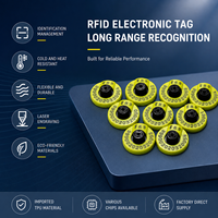 Nouvelles étiquettes d'identification RFID FDX-B numérotées personnalisées pour animaux, 134,2 KHz, TPU jaune, 30 mm, lecture/écriture, pour bétail, porcs, moutons