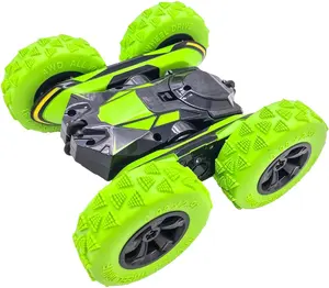 1/28 RC dublör uzaktan kumanda araba 4WD canavar kamyon 360 çift taraflı dönen yuvarlanan 2.4GHz yüksek hızlı kaya paletli araç