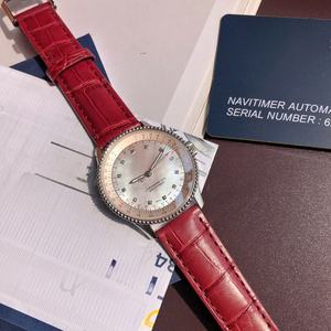 Montre de luxe pour homme en acier inoxydable de haute qualité, style aviation, avec cadran en nacre rose et diamants, Breitlinges - Product Image 3