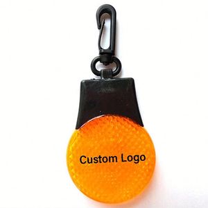 Promotion Gift Custom Logo Stainless Steel LED <b>Reflector</b> Warning <b>Light</b> Portable Pocket Emergency Reflective Keychain - Product Image 4
