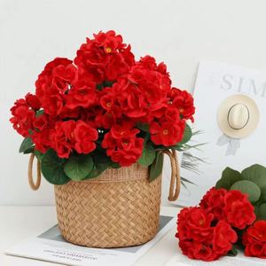 Fleurs artificielles de bégonia en soie faites à la main, très vendues à l'international, pour la décoration intérieure et extérieure de mariages et de la maison - Product Image 2