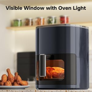 Friteuse à air multifonctionnelle intelligente de 2400W et 6L, grande capacité, personnalisable, avec double affichage numérique allemand, en stock - Product Image 4