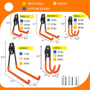 Support de rangement pour rallonges, crochets de rangement pour garage, supports muraux robustes, organisateur pour échelles, outils, vélos, en vrac - Product Image 2
